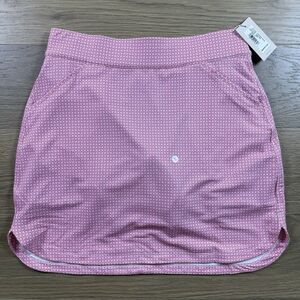 Peter Millar Skort Women Small Alice Petal Hem Golf Pink Geometric UPF 50